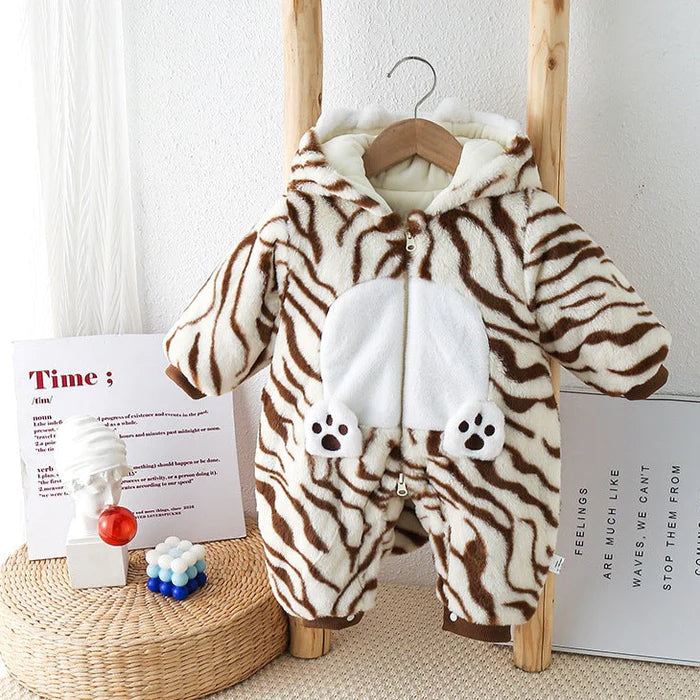 Tiger Plush Baby Jumpsuit
